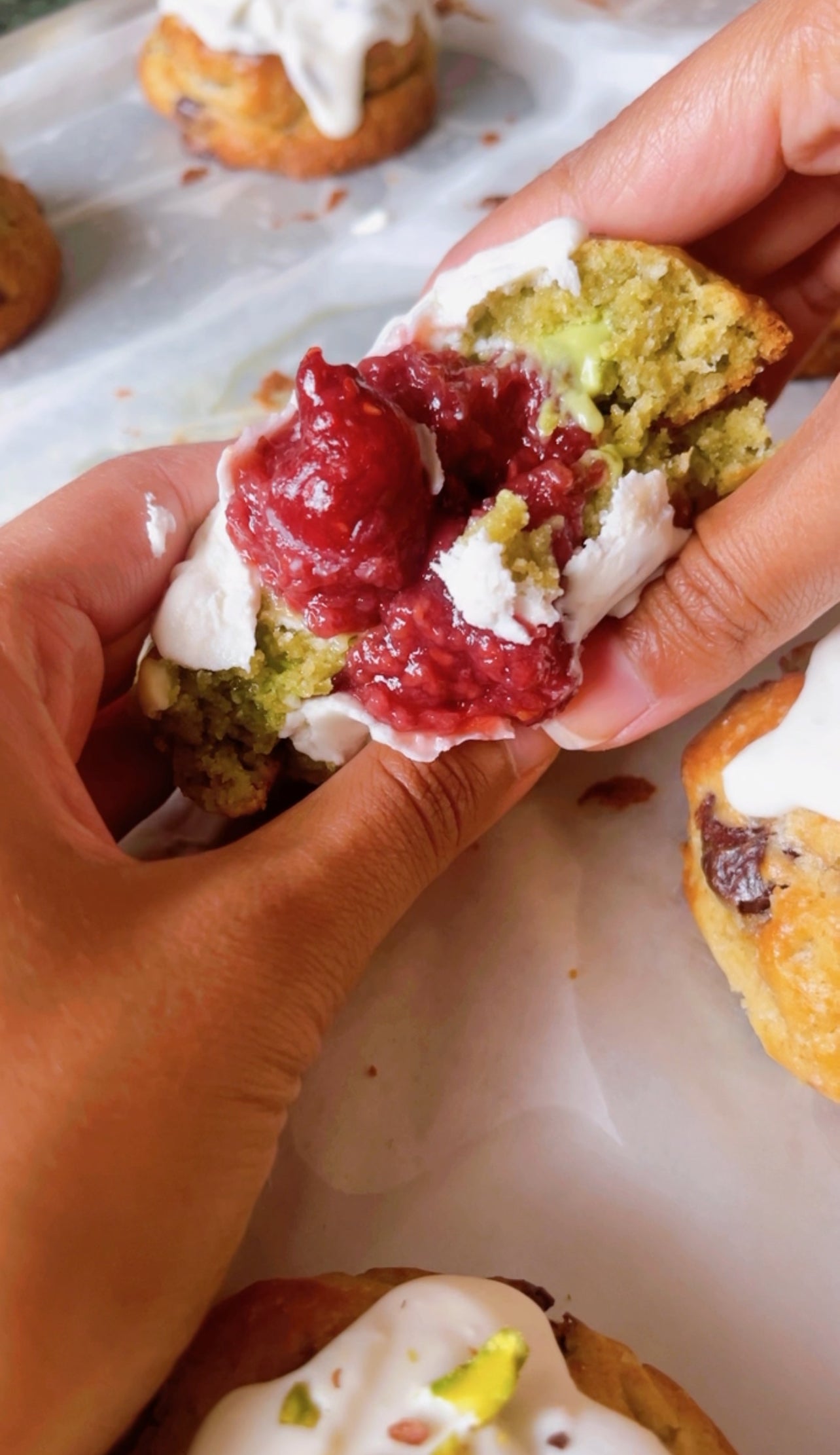 Matcha Raspberry Cookie